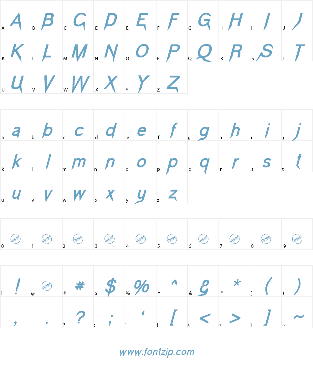 Vampetica Font Character